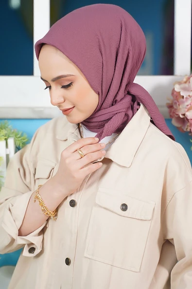 Organic Scarfs Kadın Testtür Mio Caz Eşarp Hijap Modeli ürün görseli 1