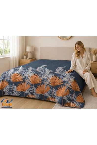 cs ilkim Kapitone Pamuklu Çift Kişilik, Çok Amaçlı Yatak Örtüsü / Pike 200 x 230 cm (YENİ MODEL) ürün görseli 1