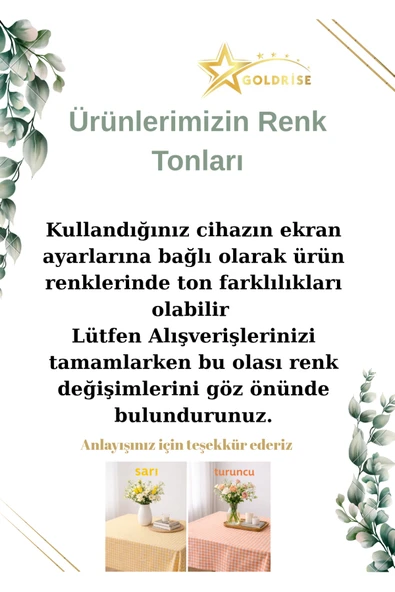 Eyüpoğlu Lavenya Goldrise Sofra Bezi 160 X 160 Cm - Resim 2