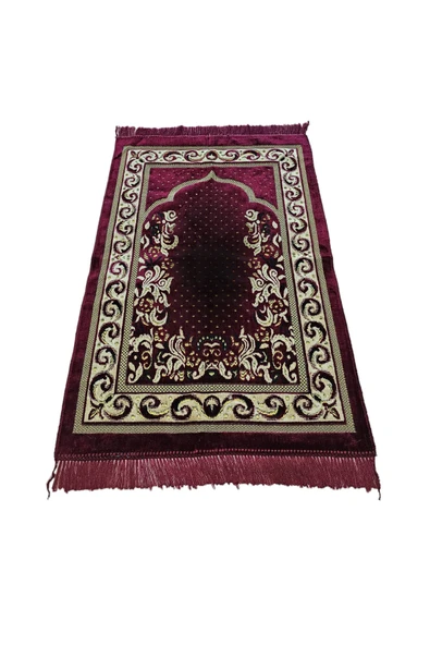 AL HANNAN TEX Kadife Namaz Seccadesi Lüx-kırmızı ürün görseli 1