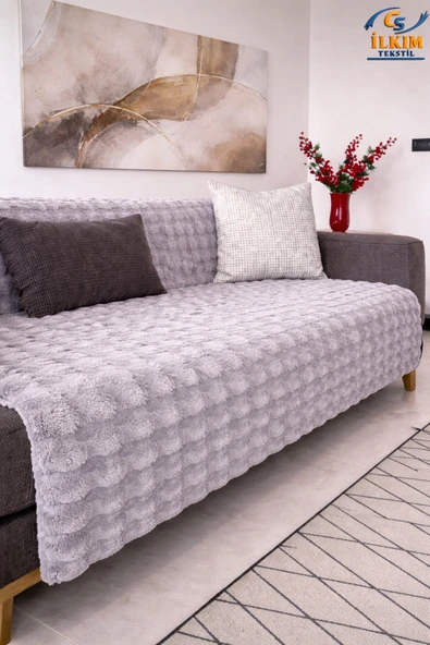 cs ilkim Peluş Koltuk Örtüsü, Bubble – Kaymaz Kanepe Örtüsü, Çekyat Örtüsü (175x215 cm) ''YENİ MODEL'' ürün görseli 1