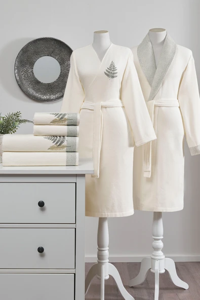 Özdilek Cotton Bliss Aile Seti Krem-Yeşil ürün görseli 1