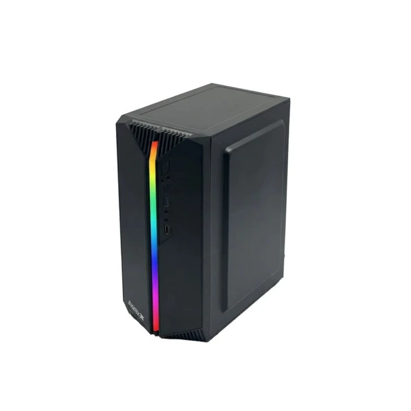 Micro Atx Boş Kasa Rgb Şerit Ledli Tempered Cam Şık Kasa Powersiz ürün görseli 1