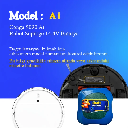 Conga 9090 Ai Robot Süpürge 5200 mAh Batarya - Resim 2