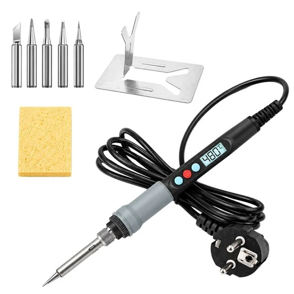 Powermaster PM-37867 90W Dijital Ayarlanabilir Isılı Lehim Makinesi Kalem Havya ürün görseli 1