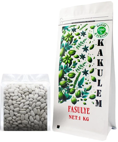 KAKULEM SERTİFİKALI İri Boy Haşlamalık Yemeklik Kuru Fasulye 1 KG ürün görseli 1