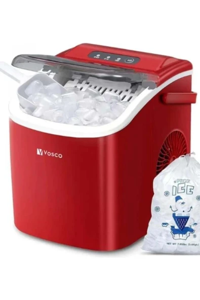 Vosco Eko Set Üstü Buz Makinesi 12 Kg Kırmızı ürün görseli 1