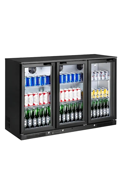 Vosco Bar Altı Şişe Soğutucusu Üç Kapak (SİYAH) ürün görseli 1