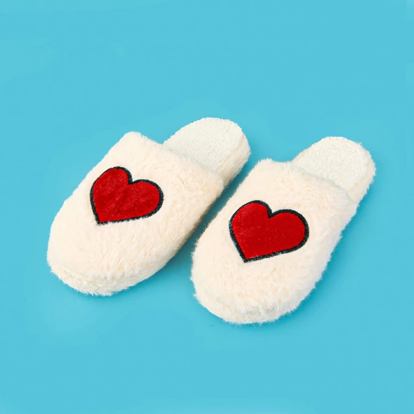 Soft Kalpli Terlik - Ekru - 39 Beden - Resim 3