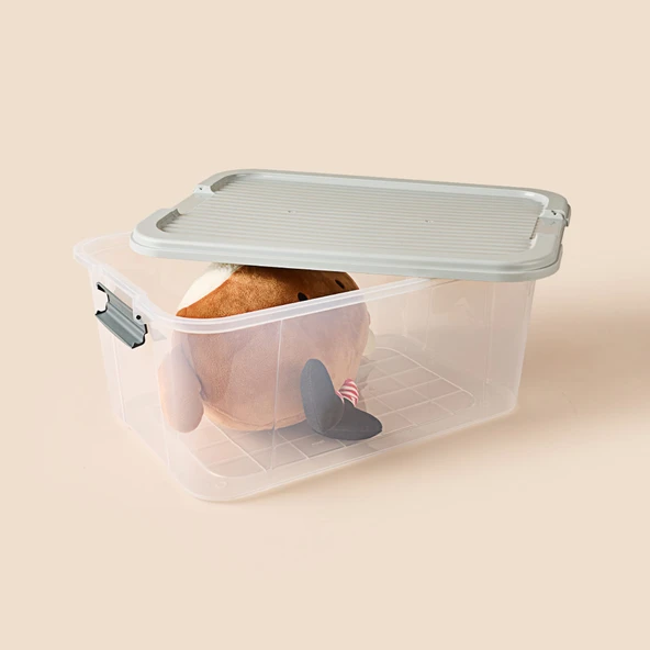 Living Agata Organizer Kutu - Şeffaf - 27,5 lt - Resim 3