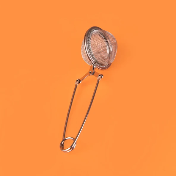 Houseware Paslanmaz Çelik Çay Süzgeci - Gri - 16 cm ürün görseli 1