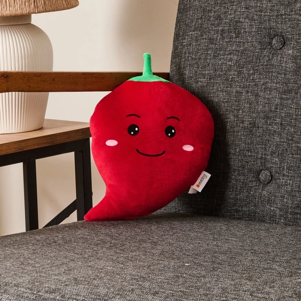 Soft Biber Figürlü Yastık - Kırmızı - 25 cm ürün görseli 1