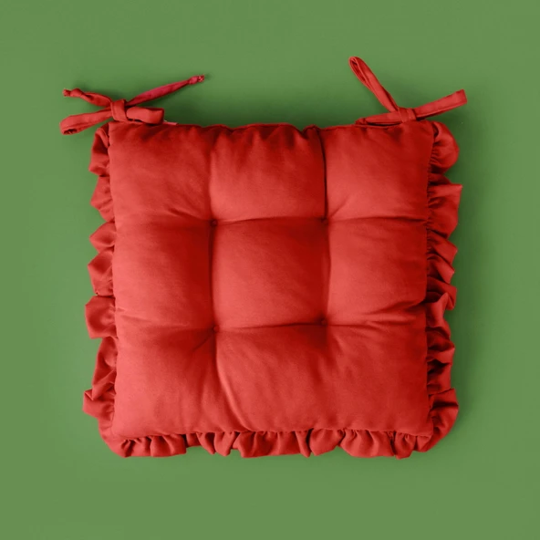 Soft Maia Sandalye Minderi - Kiremit - 40x40 cm - Resim 3