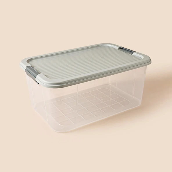 Living Agata Organizer Kutu - Şeffaf - 27,5 lt - Resim 2