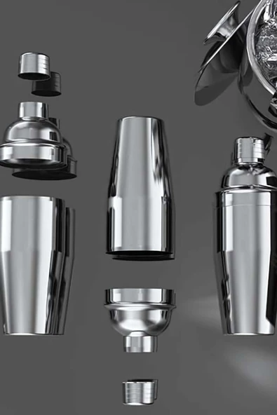 Vosco Kokteyl Shaker 750ml Paslanmaz Çelik - Resim 5