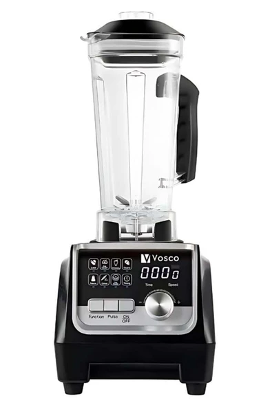 Vosco Bar Blender Pro Dijital 2 Lt Buz Kırıcılı 2200W Siyah ürün görseli 1