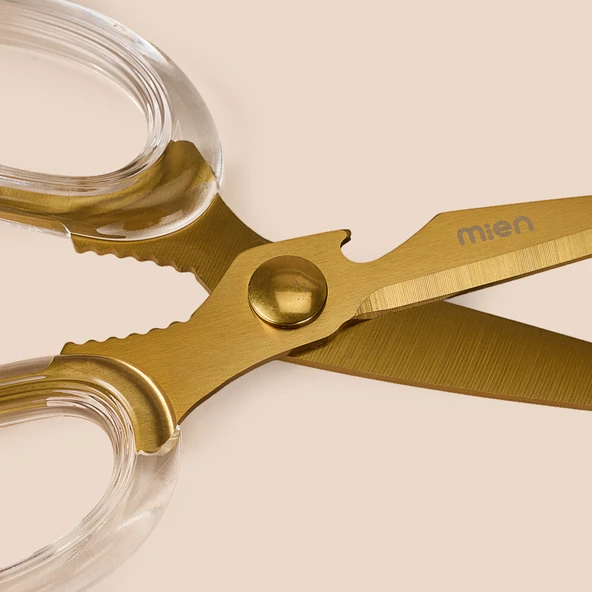 Paslanmaz Çelik Mutfak Makası - Gold - 20 cm - Resim 3
