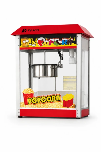 Vosco Tezgah Üstü Otomatik Patlamış Mısır Makinesi – 300 gr Hazneli Profesyonel Popcorn Makinesi ürün görseli 1