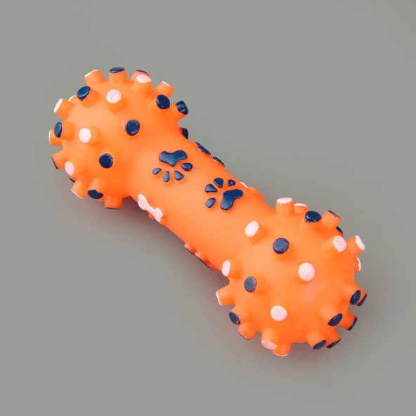 3'lü Plastik Köpek Oyuncağı - Renkli - Resim 2
