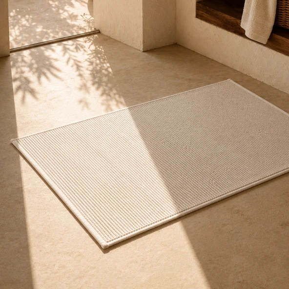 Soft Bame Ayak Havlusu - Ekru - 50x80 cm ürün görseli 1