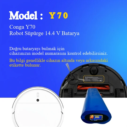 Conga Y70 Robot Süpürge 5000 mAh Batarya - Resim 2