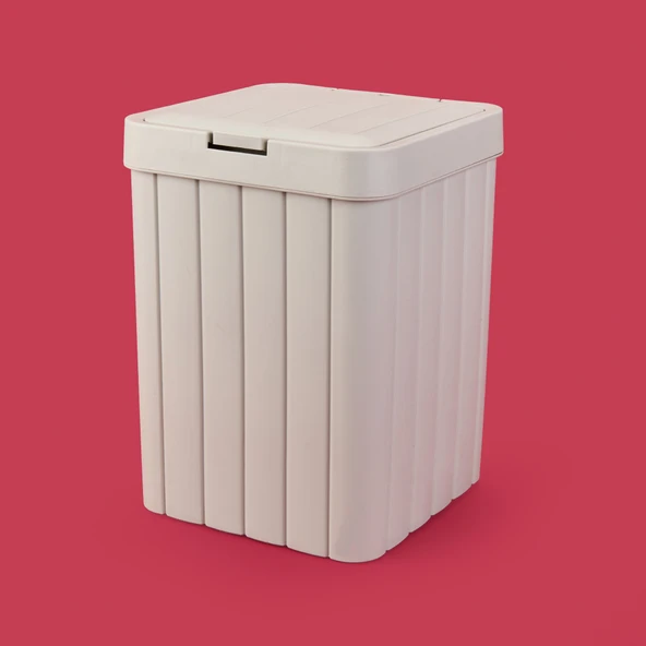 Çöp Kovası - Bej - 28 cm ürün görseli 1