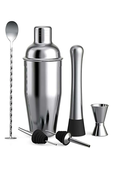 Vosco 6 Parça Kokteyl Seti (750 ml) Avantajlı Paket, Paslanmaz Çelik Shaker ürün görseli 1