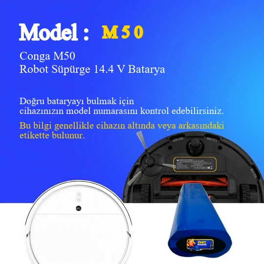 Conga M50 Robot Süpürge 5000 mAh Batarya - Resim 2