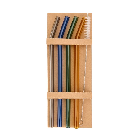 4'lü Cam Pipet - Renkli - 20 cm ürün görseli 1
