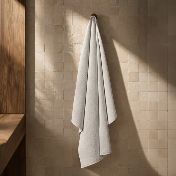 Soft Bame Banyo Havlusu - Ekru - 90x150 cm ürün görseli 1