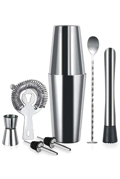 Vosco 7 Parça Avantajlı Kokteyl Set Boston Shaker (750ml) ürün görseli 1