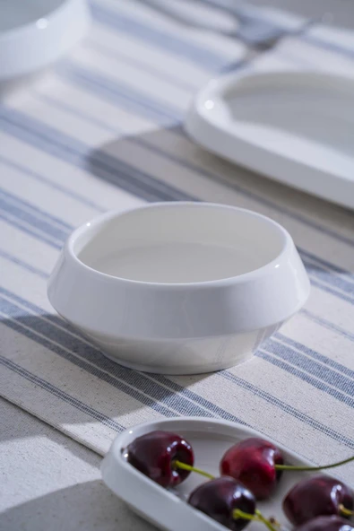 Acar JEA-07391 Rumi Beyaz Porselen 11.5 cm Yuvarlak Kase 6 Adet ürün görseli 1