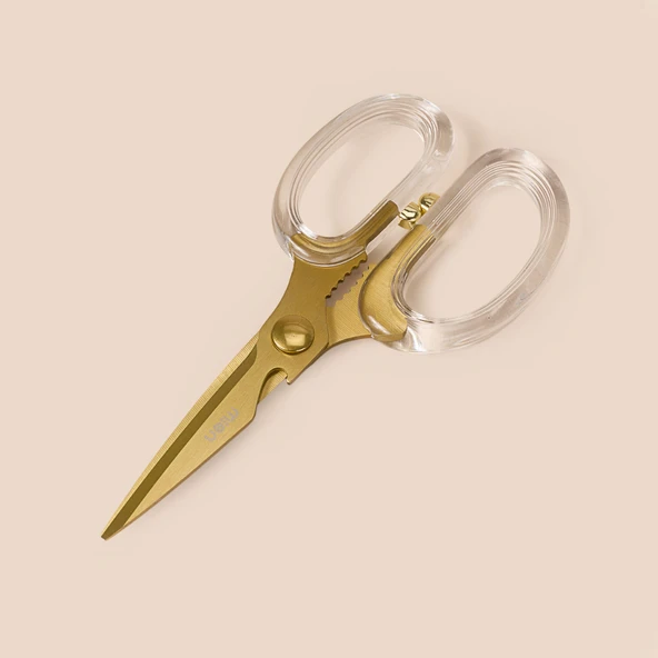 Paslanmaz Çelik Mutfak Makası - Gold - 20 cm - Resim 2