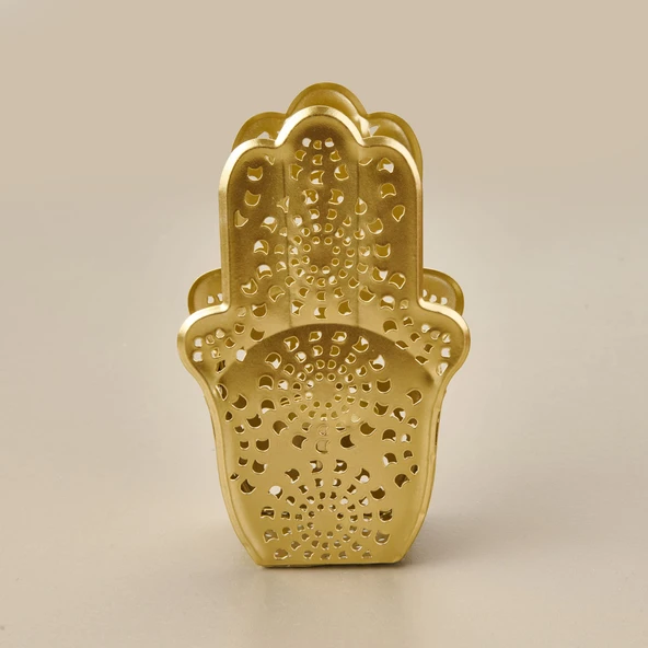 Etnik Metal Mumluk - Gold - 10 cm ürün görseli 1