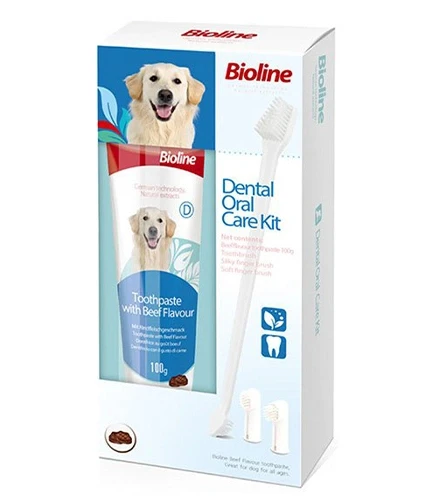 Bioline Köpekler İçin Ağız Temizleme Jeli ve Diş Fırçası Seti ürün görseli 1