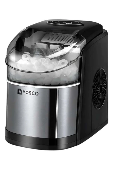 Vosco Set Üstü Buz Makinesi 12 Kg Siyah ürün görseli 1