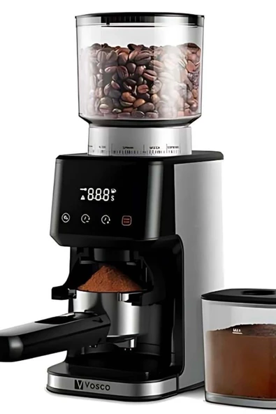 Vosco Dijital Espresso Öğütücü Ve Kahve Değirmeni – Ayarlanabilir Dozaj Ve Öğütme Seçenekleri ürün görseli 1