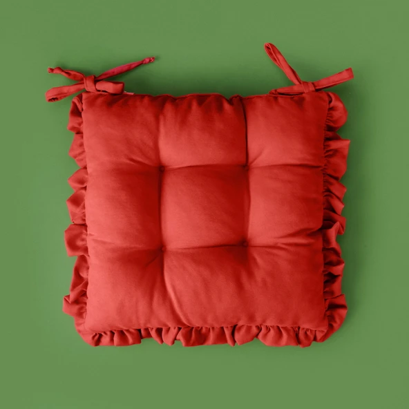 Soft Maia Sandalye Minderi - Kiremit - 40x40 cm ürün görseli 1