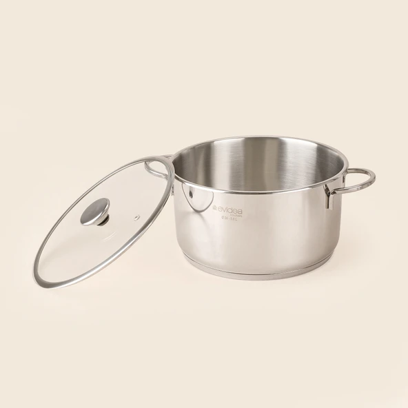 Kitchen Pure Steel 6 Parça Çelik Tencere Seti - Resim 3