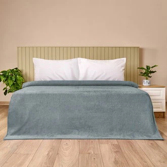 Sherpa Çift Kişilik Battaniye - Gri - 180x220 cm ürün görseli 1