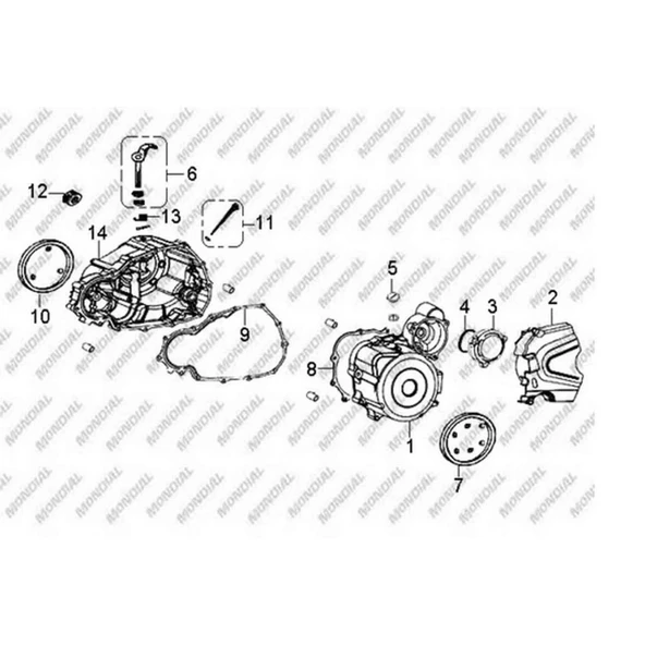 Mondial 150 Sentor Sağ Dekoratif Kapak Orj ürün görseli 1