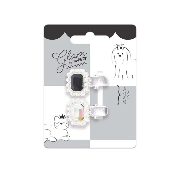 M-PETS GLAM KÖPEKLER İÇİN AKSESUAR TOKA BLACK/SİLVER ürün görseli 1
