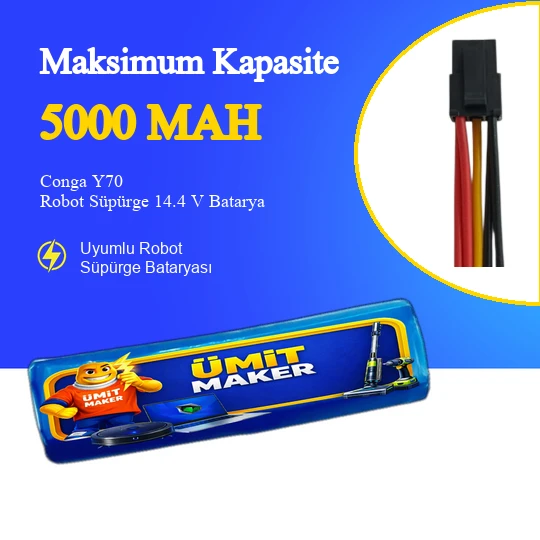 Conga Y70 Robot Süpürge 5000 mAh Batarya ürün görseli 1