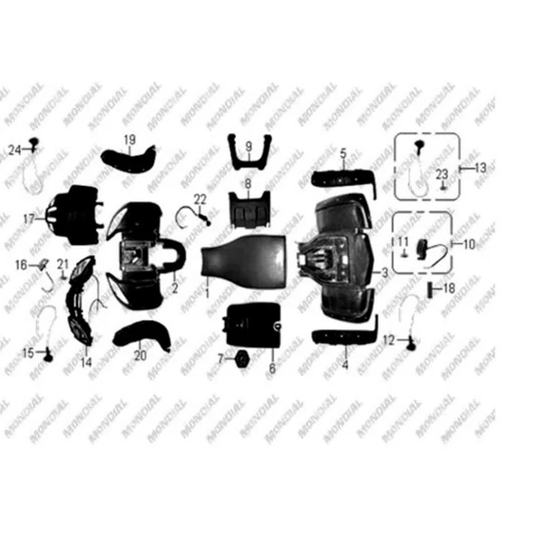 Mondial Atvu Bs 150 Stop Komple Orj ürün görseli 1