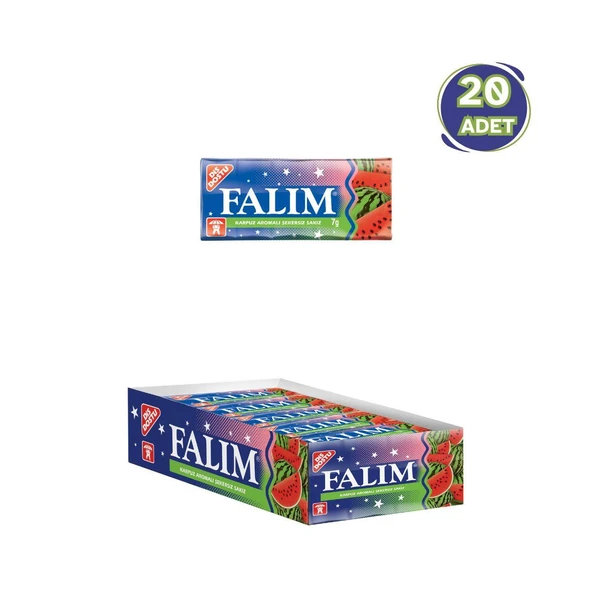 Falım Karpuz Aromalı Sakız 7 gr - 20 Adet ürün görseli 1