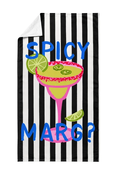 Cozy Home Heatwave Plaj Havlusu Spicy Rita Siyah ürün görseli 1