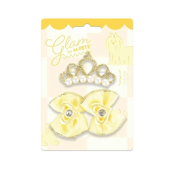 M-Pets Glam Köpekler İçin Aksesuar Toka Kırmızı Yellow ürün görseli 1