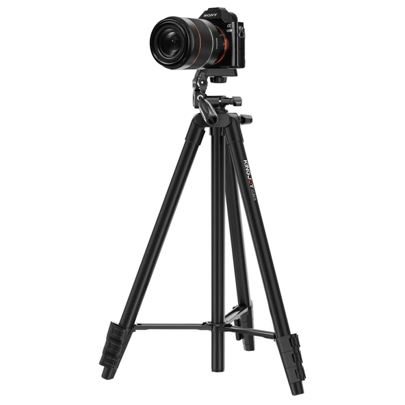 Kingjoy VT-831SCB Uzaktan Kumandalı + Cep Telefonu Standlı Video Tripodu Siyah ürün görseli 1