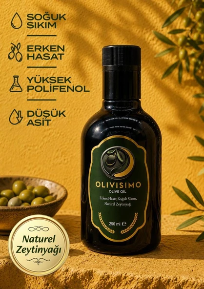 Olivisimo Erken Hasat Soğuk Sıkım Natürel Sızma Zeytinyağı 250 Ml ürün görseli 1