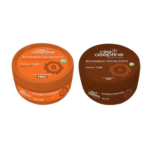 Cire Aseptine Bronzlaştırıcı Güneş Kremi 100 ml Havuç ve Kakao Yağlı 2 li ürün görseli 1